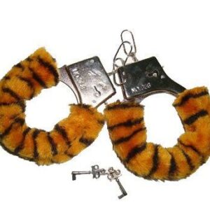 Algema de Metal com Pelúcia - Estampa Tigre