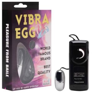 Vibrador Bullet Prata Vibra Egg – Multivelocidade com Controle
